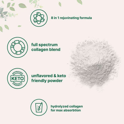 Three Pack - Halal Phyto Collagen Powder - Hydrolyzed Multi Collagen Peptides Powder with Hyaluronic Acid